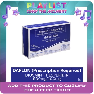 DAFLON - DAFLON 1000 Diosmin 900 mg  + Hesperidin 100 mg Sold Per Piece [PRESCRIPTION REQUIRED]
