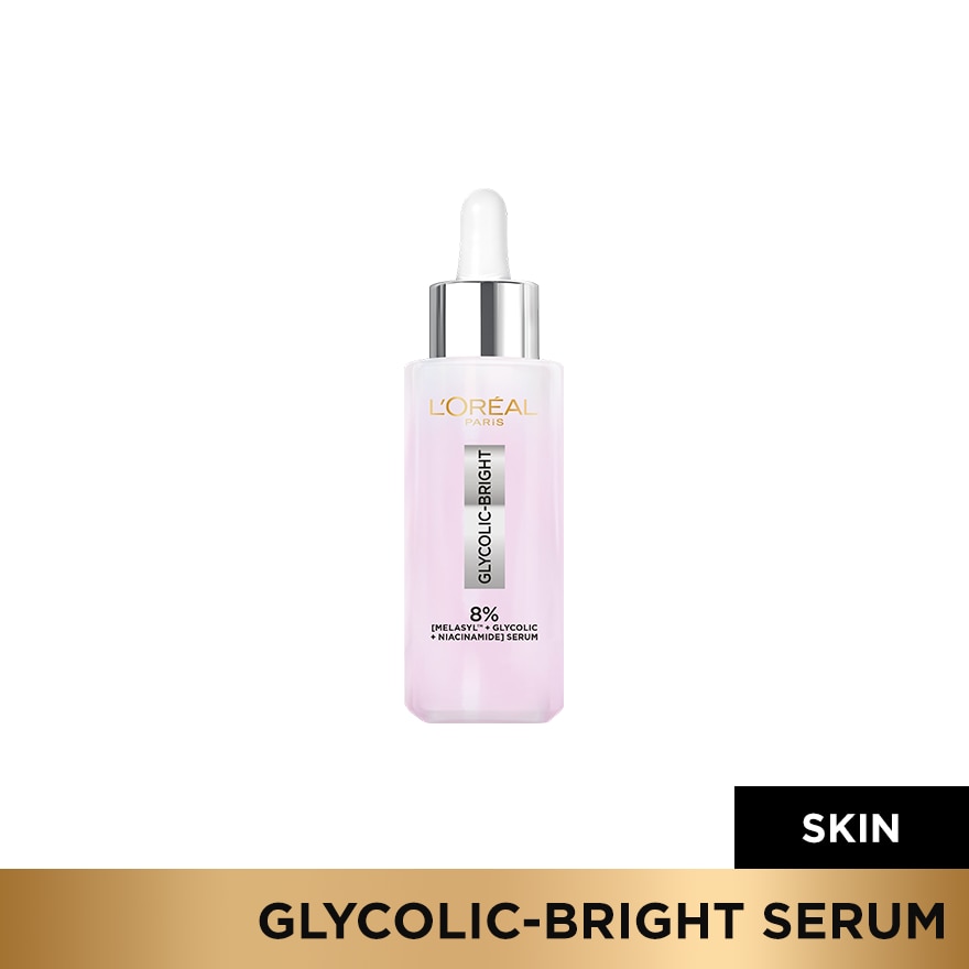 LOREAL Paris Glycolic Bright Instant Glowing Face Brightening Serum 30ml image