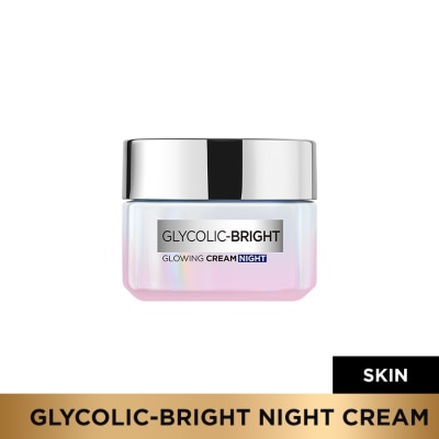 LOREAL - LOREAL Paris Glycolic Bright Glowing Night Cream Moisturizer for Face 50ml image