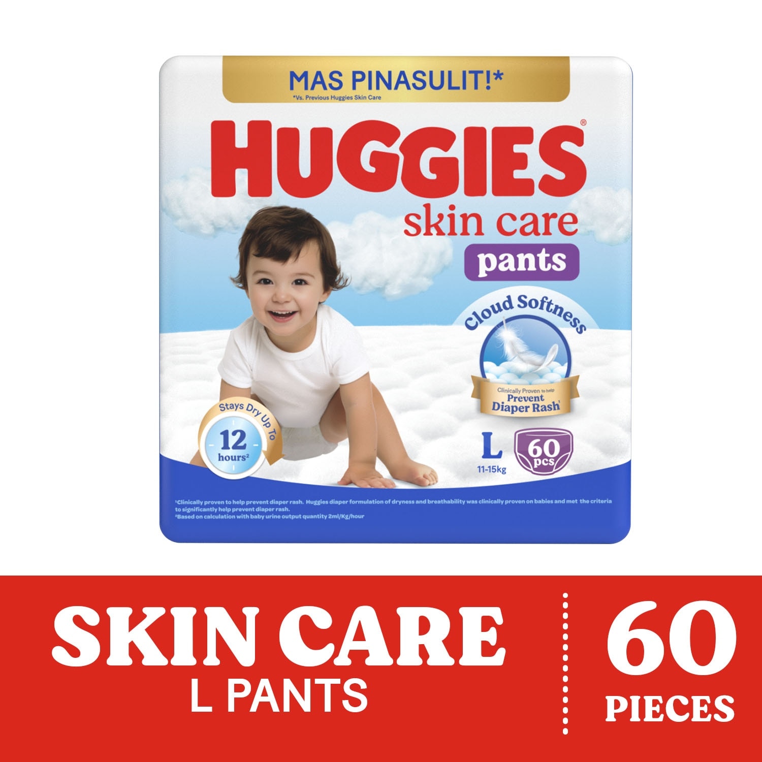 HUGGIES Skin Care Pants Large 60s