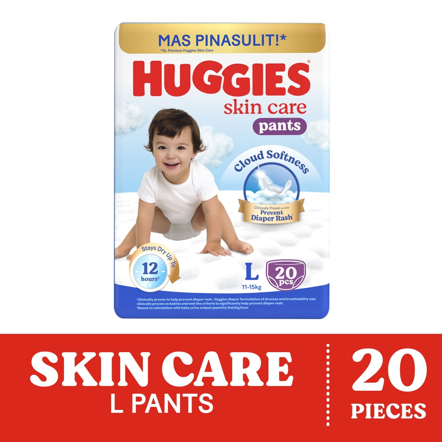 HUGGIES Skin Care Pants Large 20s