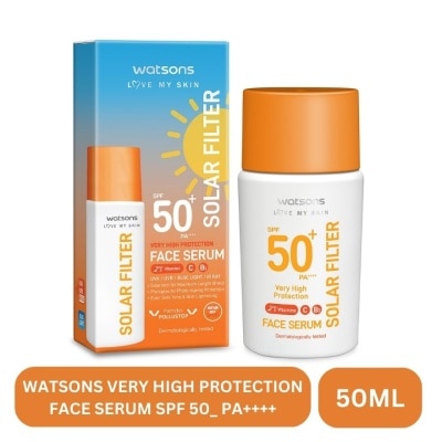 WATSONS - WATSONS Very High Protection Sunscreen Face Serum SPF50+ 50ml