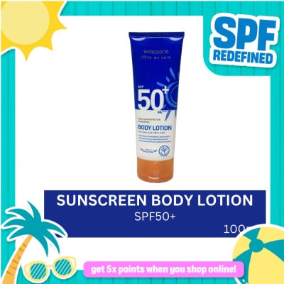 WATSONS - WATSONS Very High Protection Sunscreen Body Lotion SPF 50+ 100ml