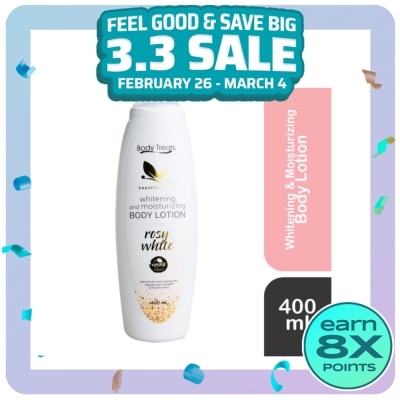 BODY TREATS Whitening and Moisturizing Body Lotion Rosy White 400ml