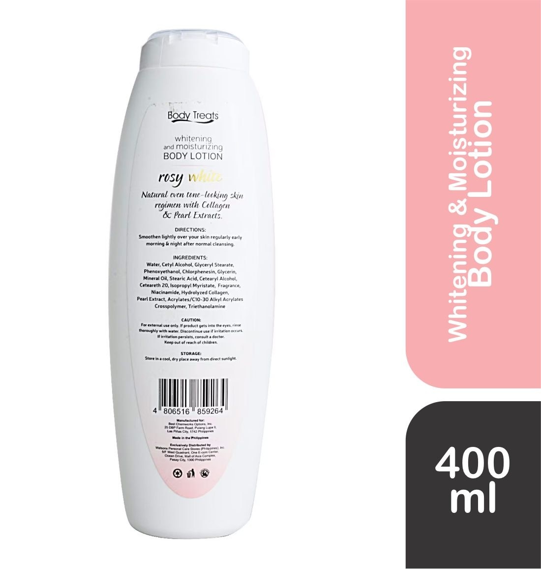 Whitening and Moisturizing Body Lotion Rosy White 400ml