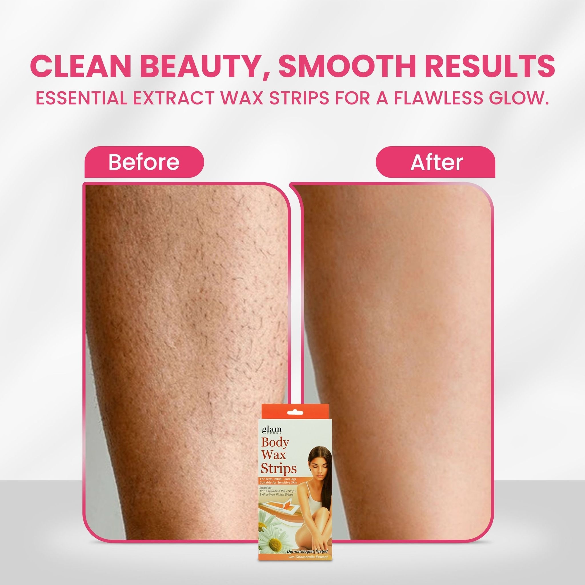 Body Wax Strips Chamomile 12s
