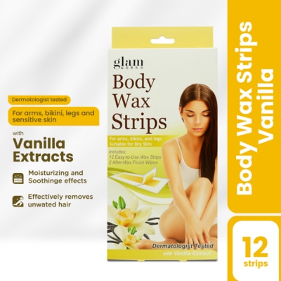 GLAMWORKS - Body Wax Strips Vanilla 12s