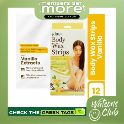 GLAMWORKS Body Wax Strips Vanilla 12s image