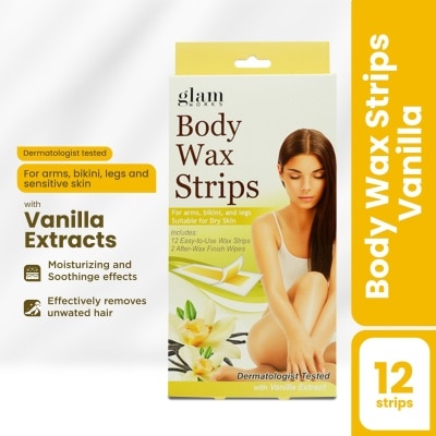 GLAMWORKS Body Wax Strips Vanilla 12s