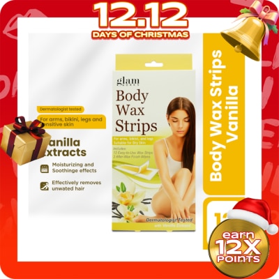 GLAMWORKS Body Wax Strips Vanilla 12s