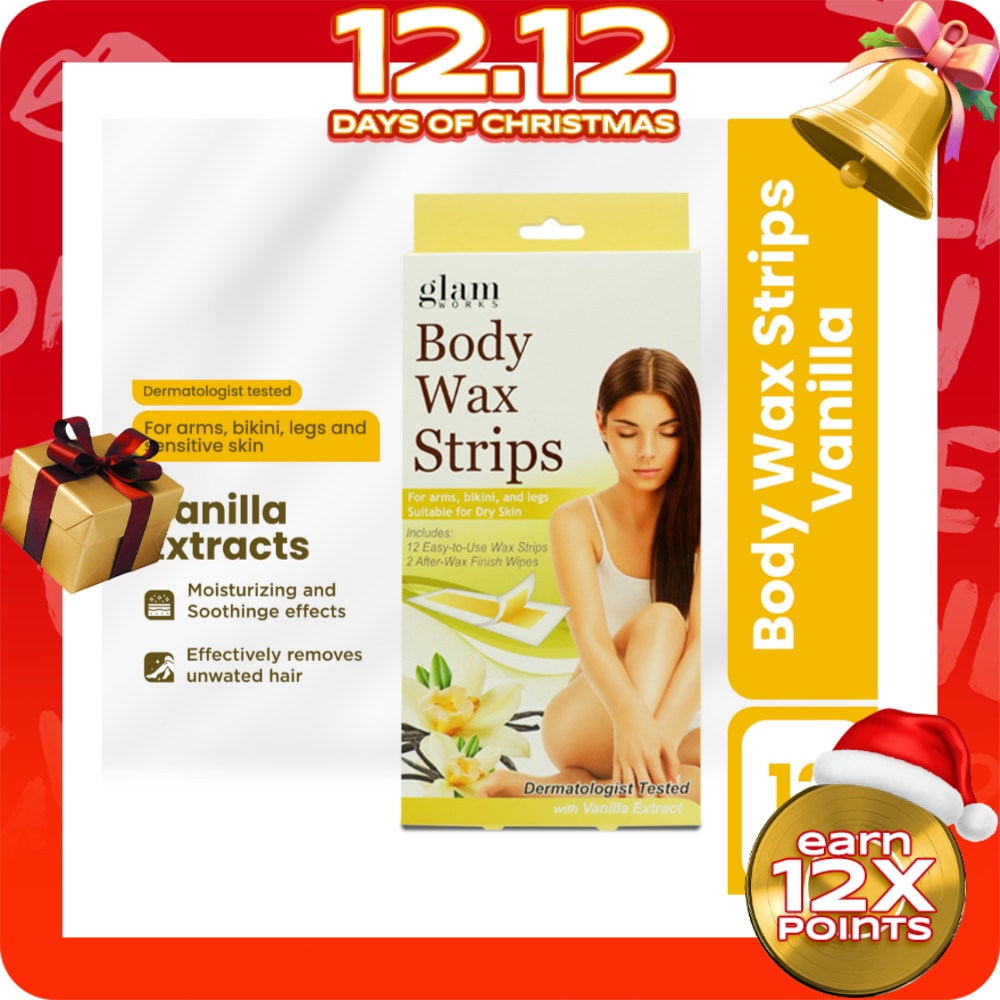 Body Wax Strips Vanilla 12s