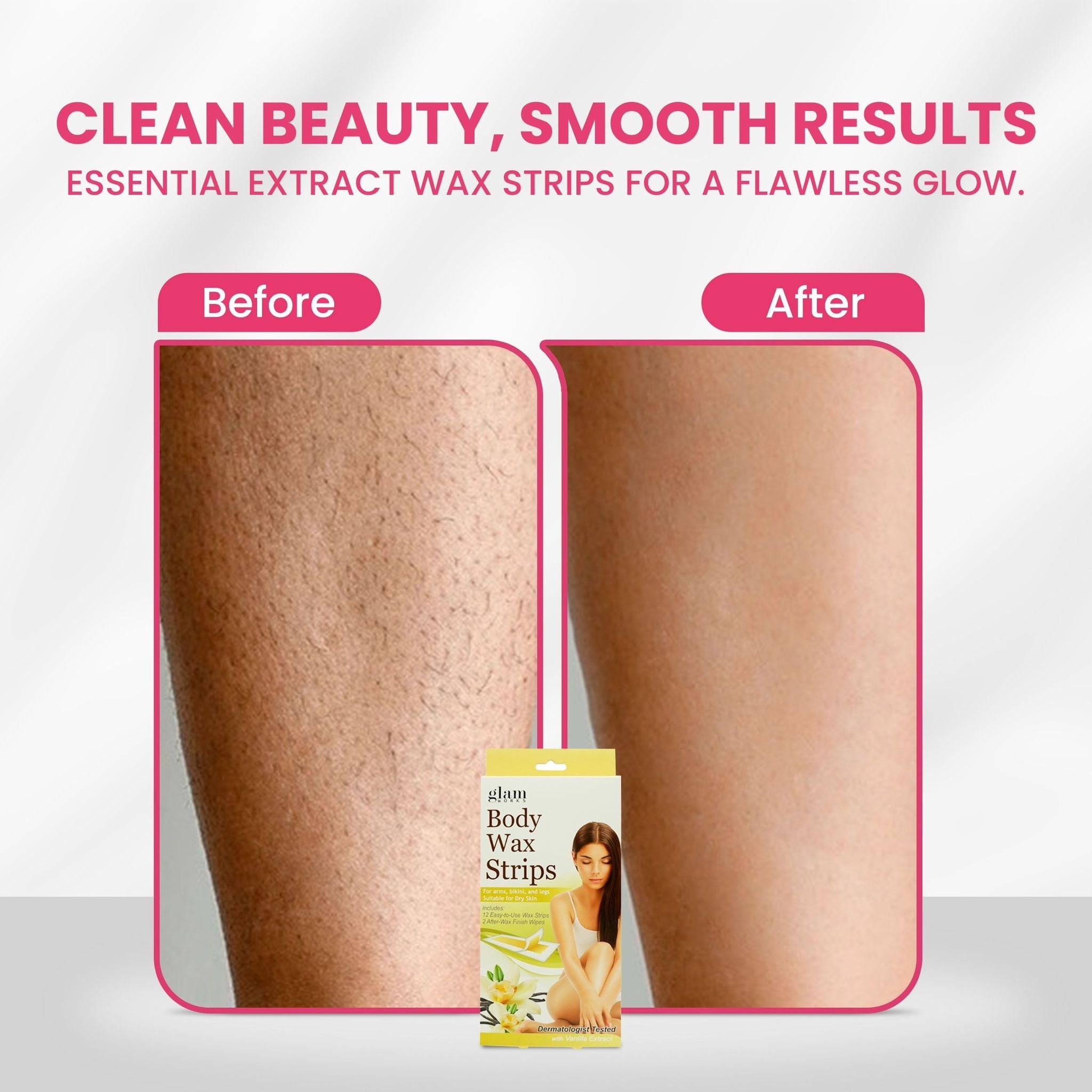 Body Wax Strips Vanilla 12s
