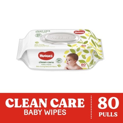 HUGGIES Clean Care Baby Wipes 80s