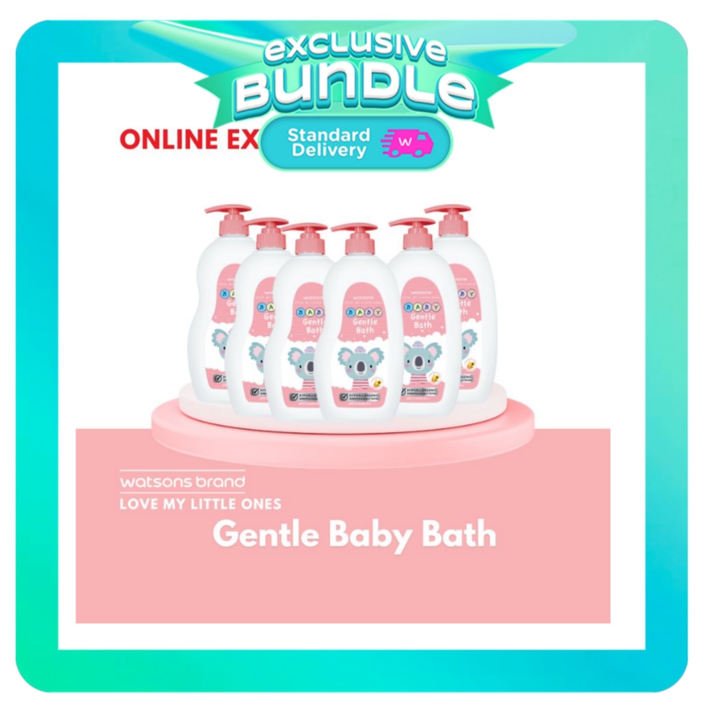 WATSONS Gentle Baby Bath 6s 850ml