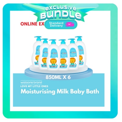 WATSONS - WATSONS Moisturizing Baby Milk Bath 6s 850ml
