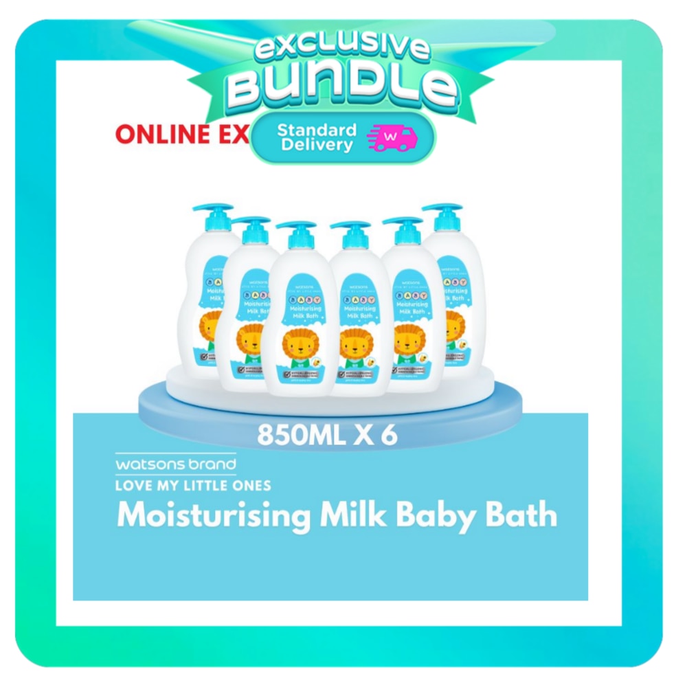 WATSONS Moisturizing Baby Milk Bath 6s 850ml image