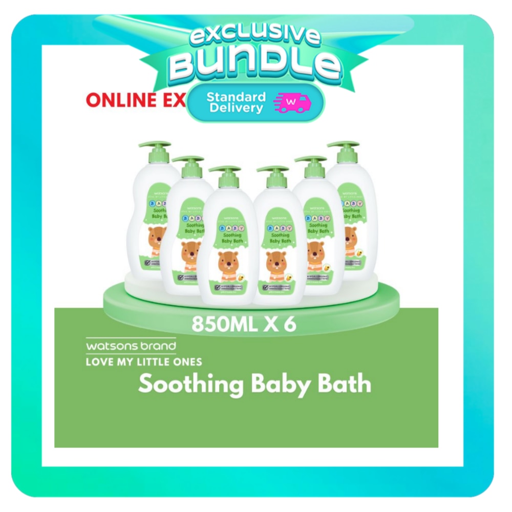 WATSONS Baby Soothing Bath 6s 850ml