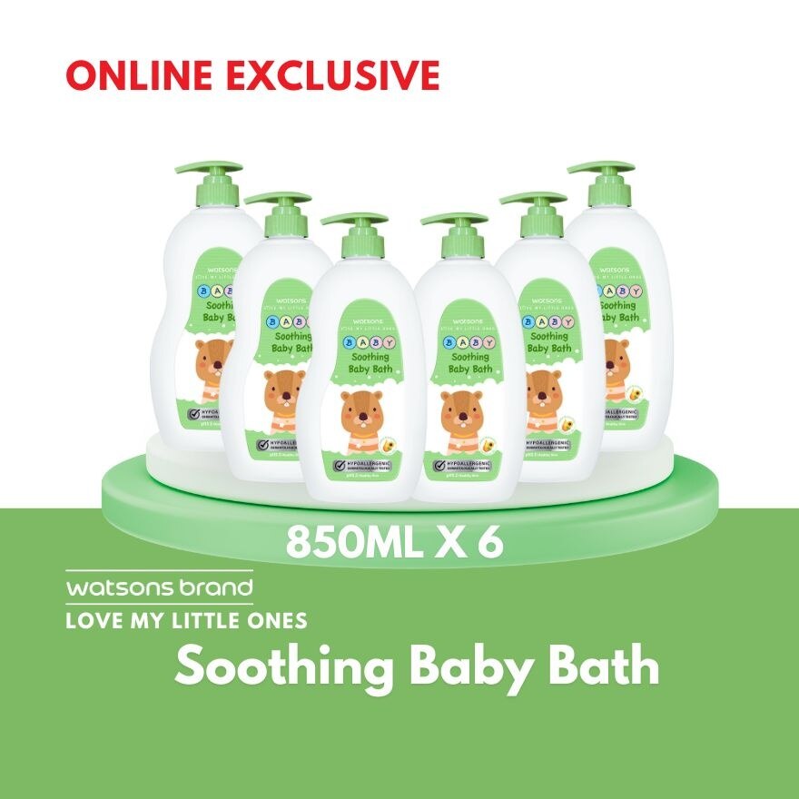 WATSONS Baby Soothing Bath 6s 850ml