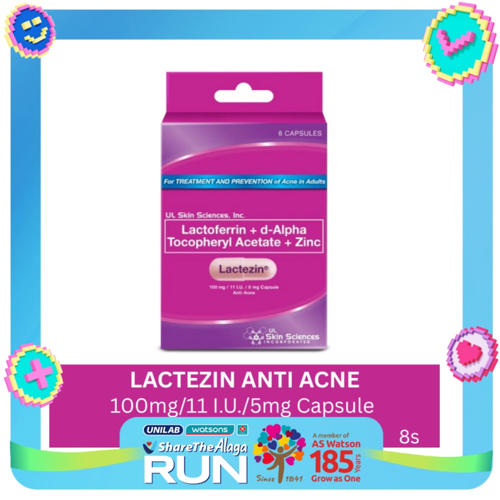 Lactoferrin + d-Alpha, Tocopheryl Acetate + Zinc 100mg/ 11 I.U./ 5mg 8 Capsules
