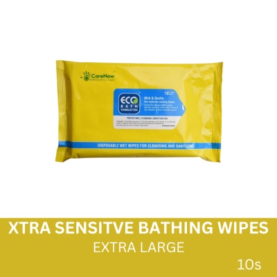 ECO BATH Mild & Gentle Extra Sensitive Bathing Wipes 10 Extra Large Wipes