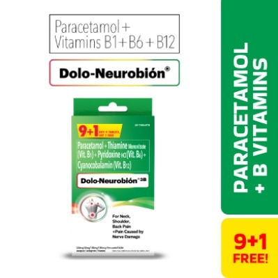 DOLO NEUROBION DOLO NEUROBION Paracetamol with B Vitamins 9 + 1 Promo Pack