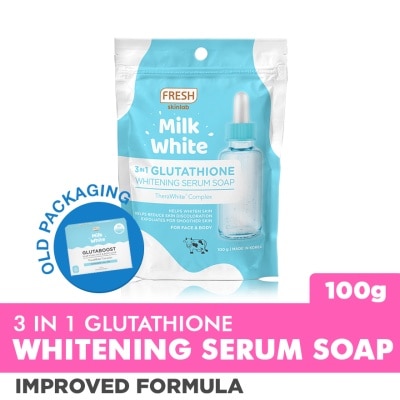 FRESH FRESH Skinlab Milk White 3 in 1 Glutathione Whitening Serum Soap 100g