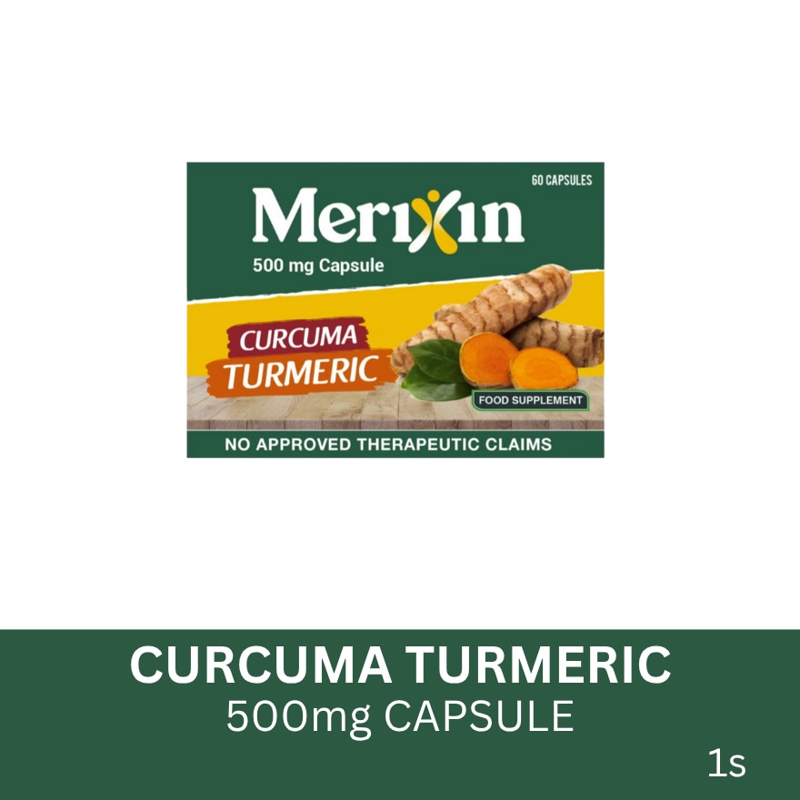 MERIXIN Curcuma Turmeric Capsule 500mg (Sold per piece)