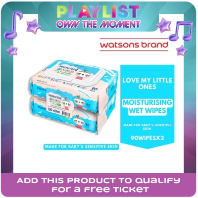 WATSONS - Love My Little Ones Moisturising Baby 100% Eco-Friendly Soft Wipes 90 wipes 2s
