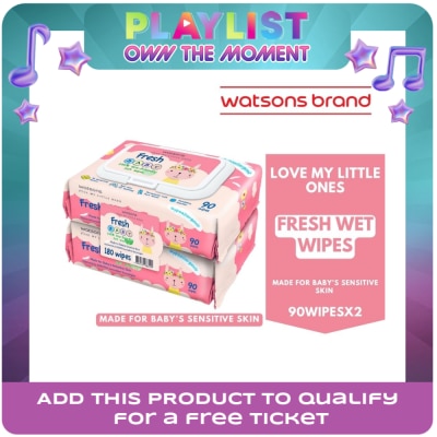WATSONS - Love My Little Ones Fresh Baby 100% Eco-Friendly Soft Wipes 90 wipes 2s
