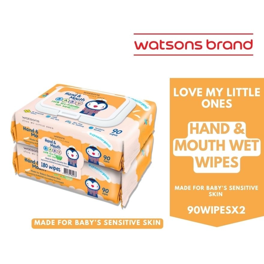 Love My Little One Hand & Mouth Baby Wipes 90sx2