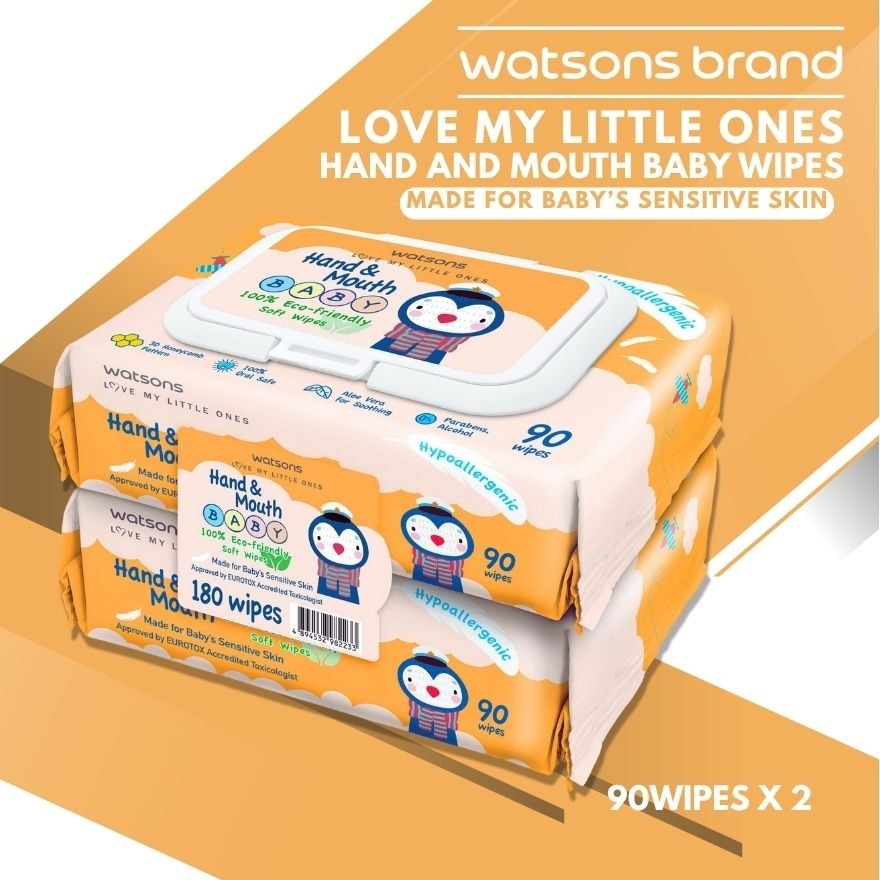 Love My Little One Hand & Mouth Baby Wipes 90sx2