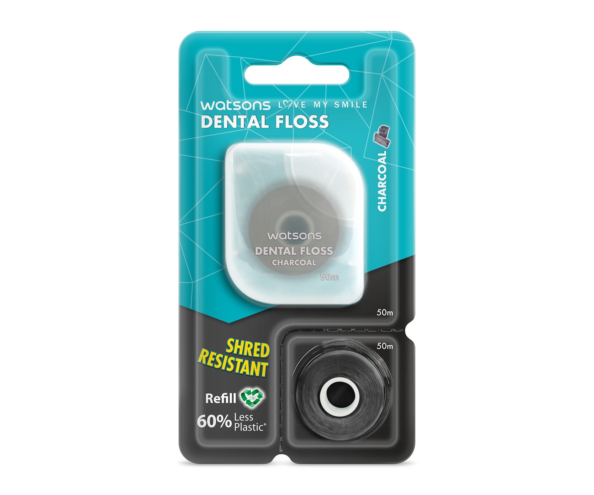 Love My Smile Dental Floss Refill 50m - Charcoal