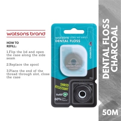 WATSONS - Love My Smile Dental Floss Refill 50m - Charcoal