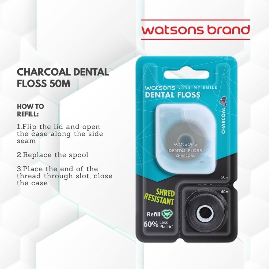 Love My Smile Dental Floss Refill 50m - Charcoal