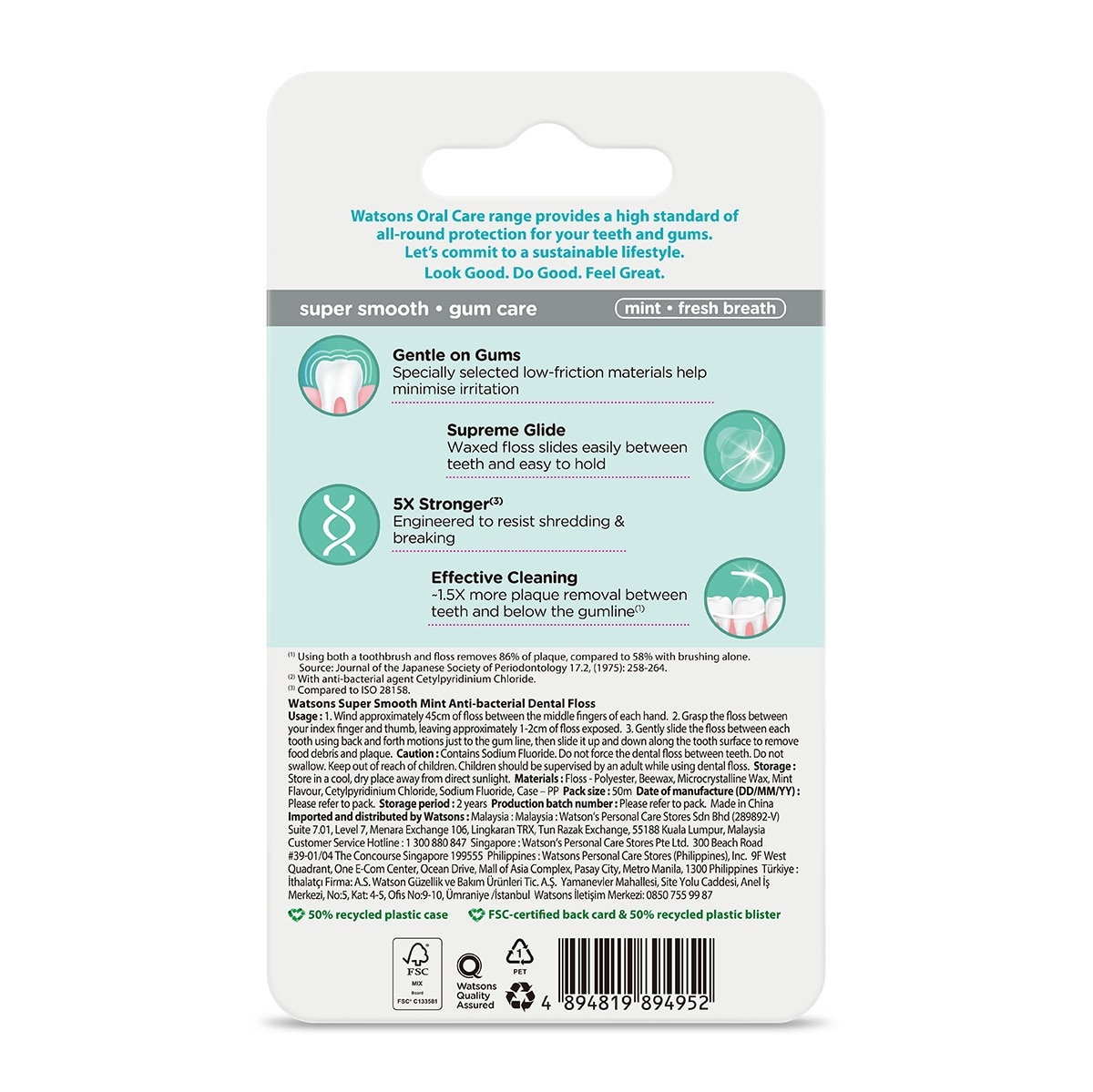 Love My Smile Dental Floss with Refill 50m - Mint