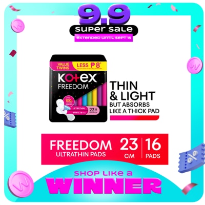 KOTEX - Freedom Ultrathin Wings 23cm Twin Pack Promo image