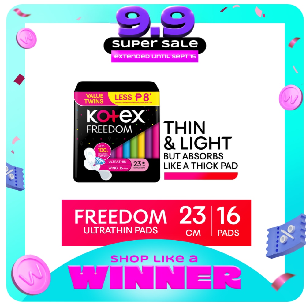 Freedom Ultrathin Wings 23cm Twin Pack Promo image