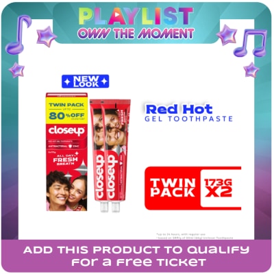 CLOSE UP - CLOSEUP Gel Toothpaste Antibacterial Zinc Red Hot 173g Twin Pack
