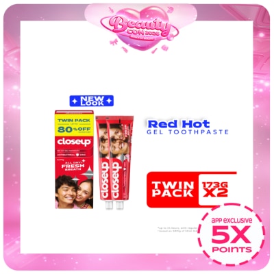 CLOSE UP - CLOSEUP Gel Toothpaste Antibacterial Zinc Red Hot 173g Twin Pack