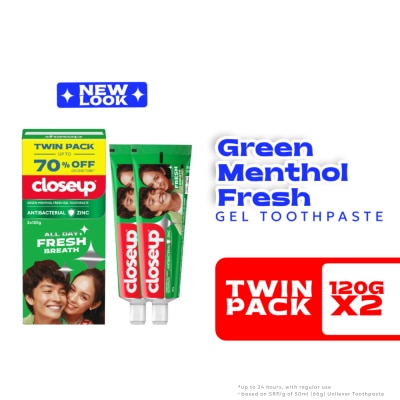 CLOSE UP Antibacterial Toothpaste Men 120ml- Fresh 2s