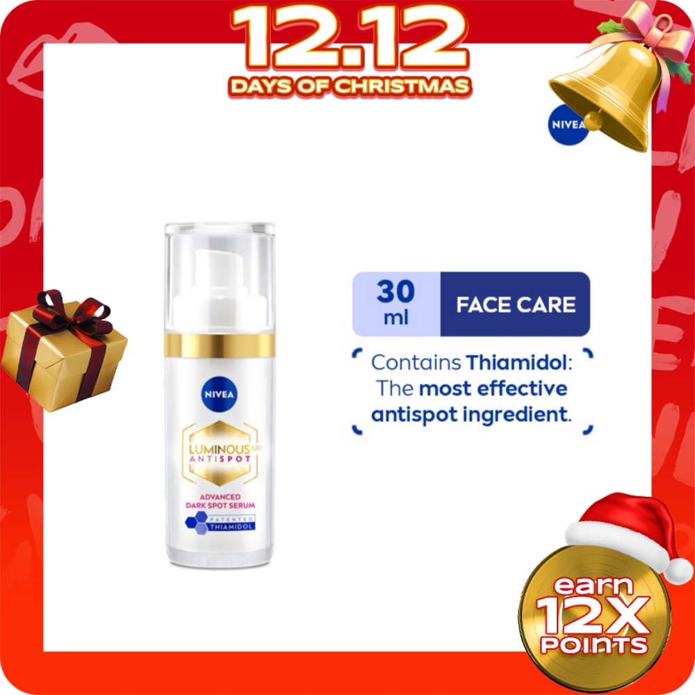 NIVEA Face Care LUMINOUS 630 SPOTCLEAR Serum for dark spots with hyalluronic acid + vitamin e 30ml