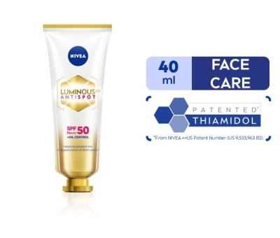 NIVEA NIVEA Face Care LUMINOUS 630 SPOTCLEAR Sun Protect SPF 50 PA+++ for prevention of sun damage including sun induced dark spots 40ml