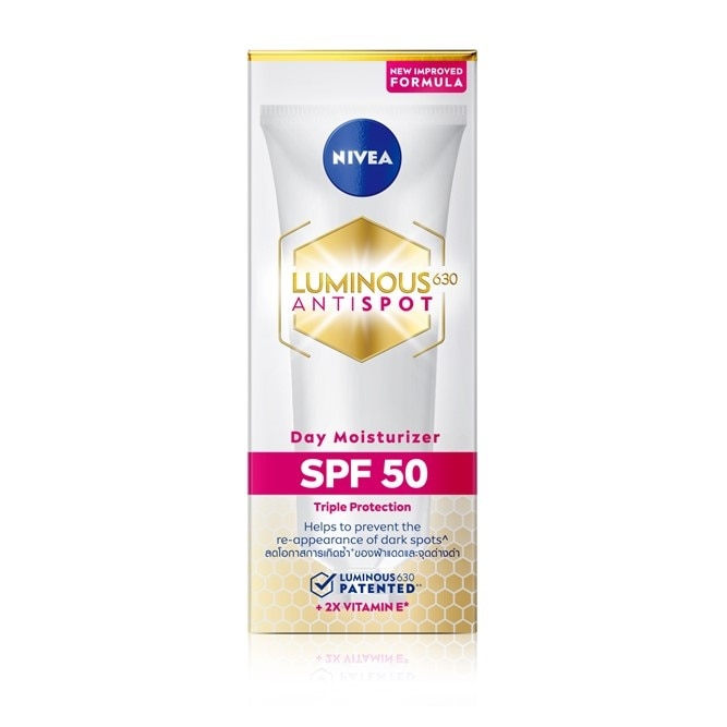 NIVEA Face Care LUMINOUS 630 SPOTCLEAR Sun Protect SPF 50 PA+++ for prevention of sun damage including sun induced dark spots 40ml