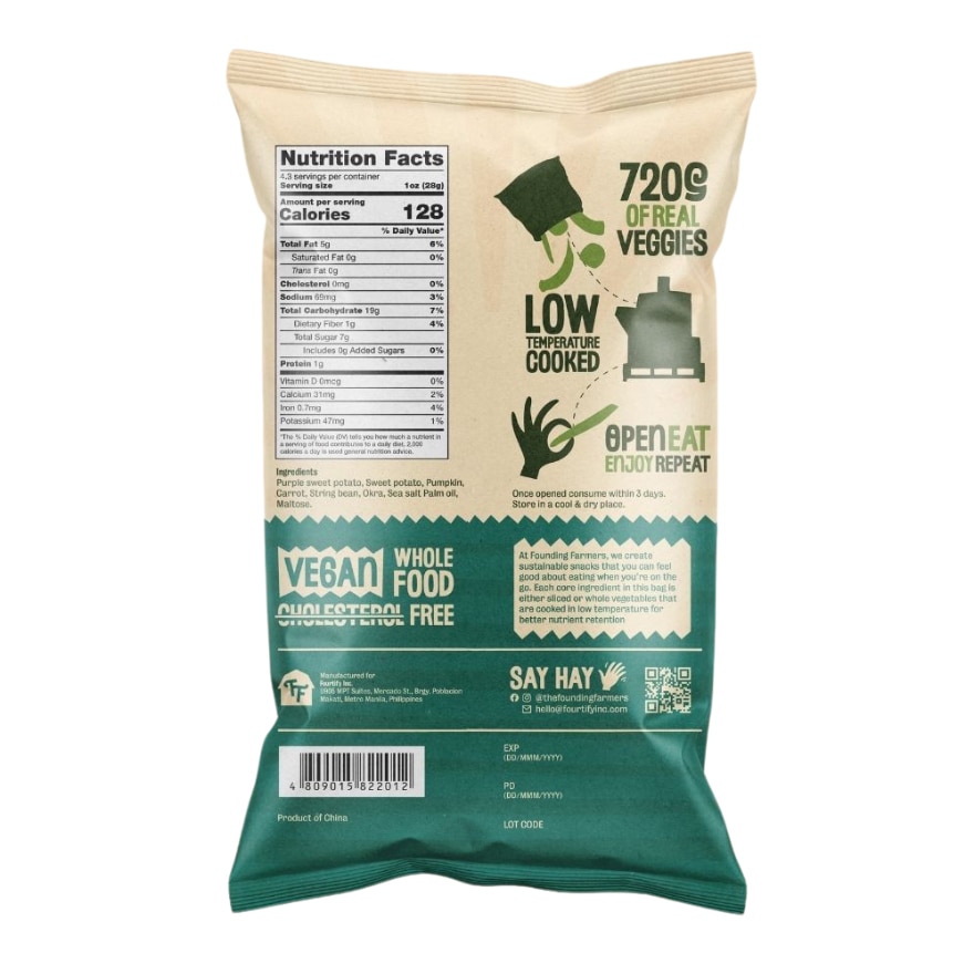 FOUNDING FARMERS Mixedveggie Seasalt 120g