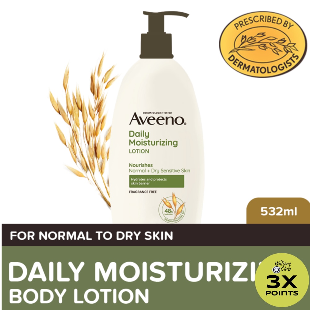Aveeno Daily Moisturizing Body Lotion 532ml - Moisturizing Lotion for Normal to Dry/Sensitive Skin
