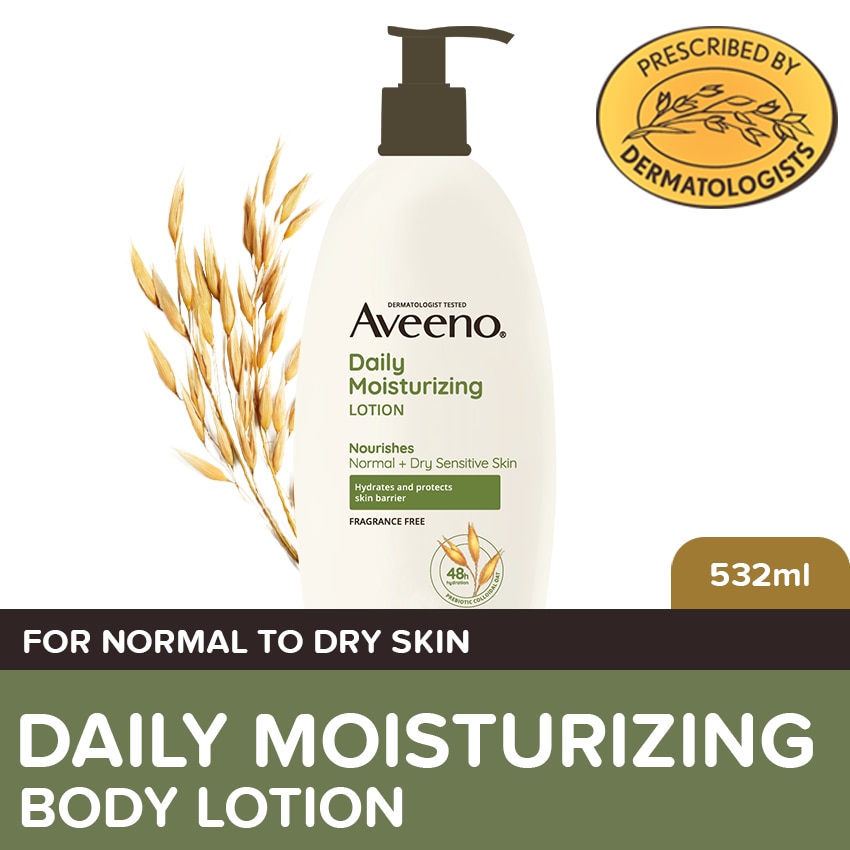 Aveeno Daily Moisturizing Body Lotion 532ml - Moisturizing Lotion for Normal to Dry/Sensitive Skin