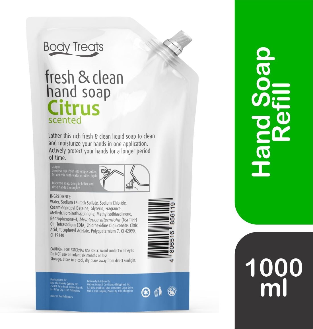 Fresh & Clean Hand Soap Citrus Scented Refill 1000ml