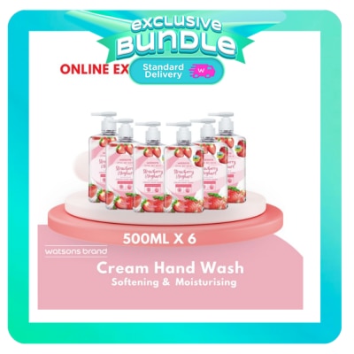 WATSONS - WATSONS love my skin strawberry & yoghurt scented cream hand wash 6s 500ml