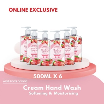 WATSONS WATSONS love my skin strawberry & yoghurt scented cream hand wash 6s 500ml