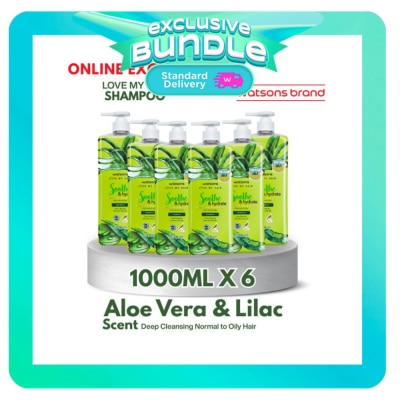 WATSONS WATSONS love my hair soothe & hydrated kertin booster aloe vera & lilac shampoo 6s 1L image